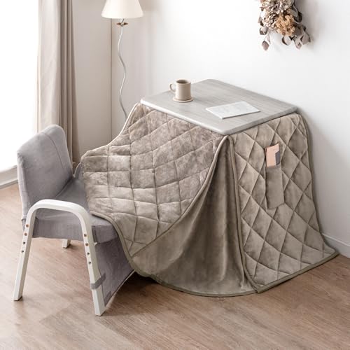 こたつ 一人用 3点セット 幅60×50 高さ調節 長方形 ハイタイプ デスク こたつセット テーブル 掛け布団 椅子 21300132(106920)