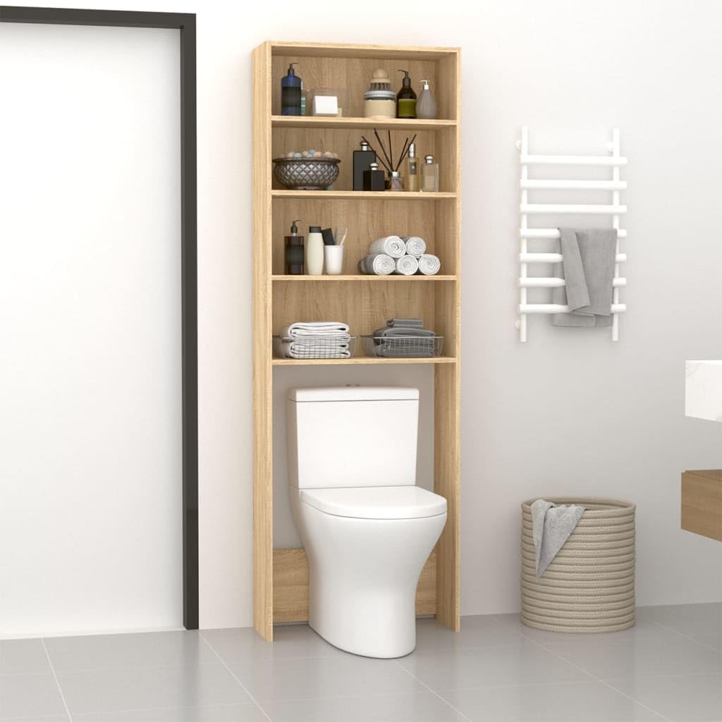 Lechnical Mobile per Lavatrice Rovere Sonoma 64x24x190 cm,Accessori elettrodomestici,Accessori lavatrici e asciugatrici,Accessori per lavatrici e asciugatrici -808407