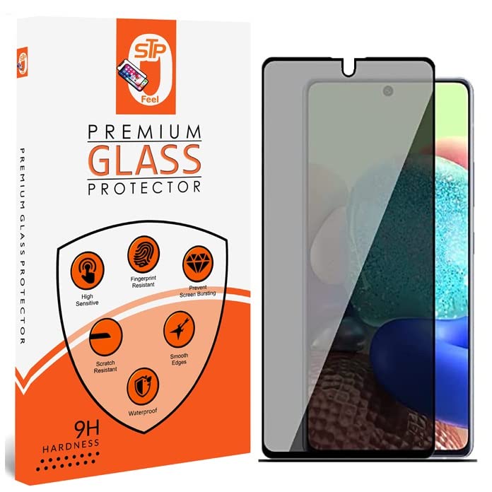 Image of Anti-Spy Privacy Tempered Glass Screen Protector Compatible For Xiaomi Note 10 Pro Cellphone (Black,Pack Of 1) Edge To Edge Coverage Screen Guard With Easy Installation Kit