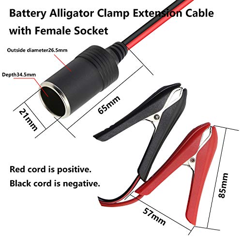 GELRHONR 12V/24V Batteria per auto Clip-on per