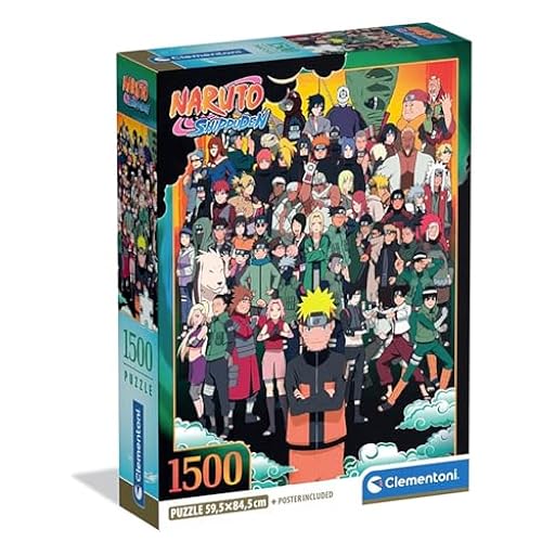Clementoni - Puzzle de 1500 Piezas para Adultos y niños, ilustración de Naruto con póster Incluido, de la Serie Anime y Manga, Compact Box, Idea de Regalo para Hombre y Mujer, Fabricado en Italia, | Ya disponible en tu tienda friki favorita! En mundofriki.es!