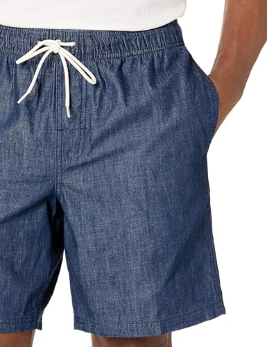Image of Amazon Essentials Men's 8 inch Inseam Relaxed-Fit Cotton Drawstring Pull-On Walk Shorts, Summer-Weight