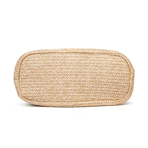 Bolso cruzado de playa tejido en paja mediano para mujer miniatura 7