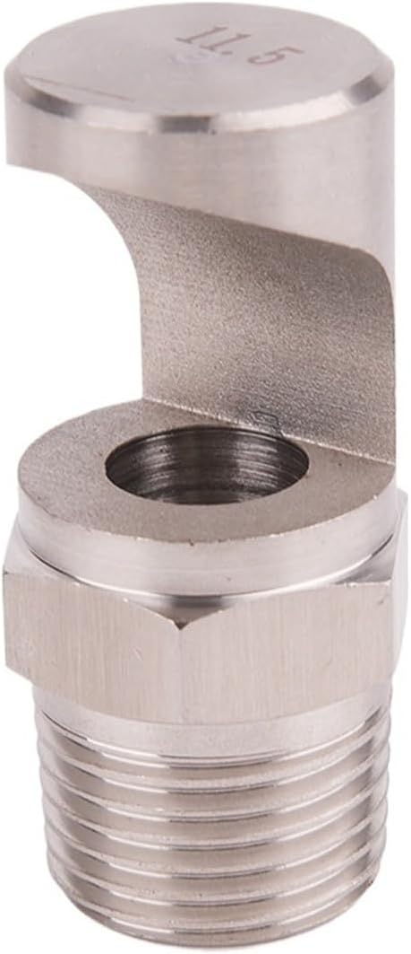 1/8" to 3/4" Stainless Steel Flat Fan Nozzle, Adjustable Spray Angle for Grass Watering & Garden Irrigation(1/4 2.8mm hole)