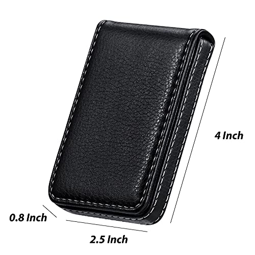 Outus 4 Pieces Business Card Case Rfid Blocking Wallet Credit Card Holder Minimalist Pu Leather Slim Flip Name Card Wallet With Magnetic Shut For Men Women, 4 Colors #TOP1