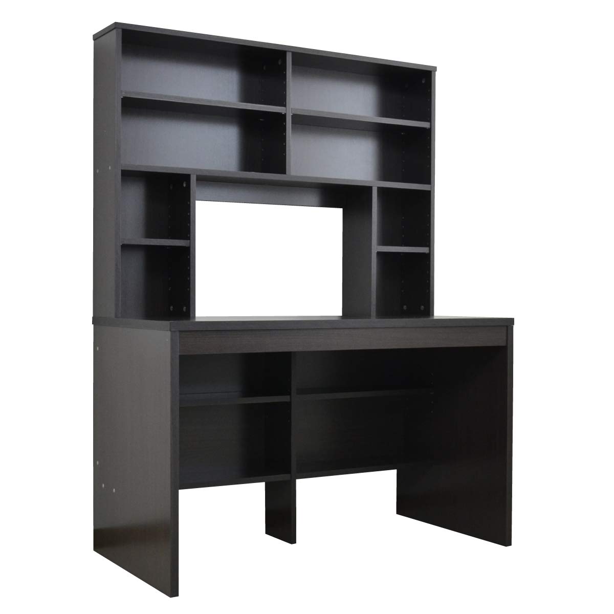 Amazon | パソコンデスク 本棚 収納 学習机 上置書棚 シンプルデザイン