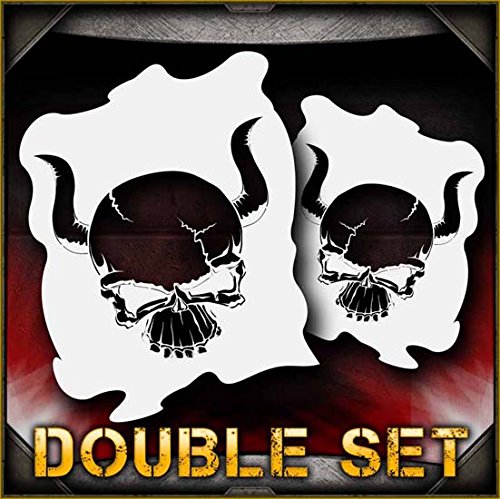 Skull 8-b AirSick Airbrush Stencil Art Design Template