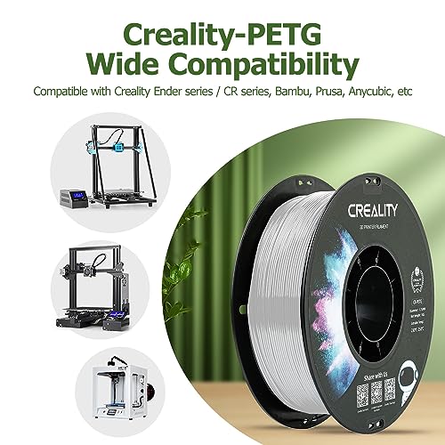 Image of Official CREALITY PETG 3D Printer Filament 1.75mm 1KG (2.2lbs), High Precision Strong Toughness, Odorless Better Flow Moistureproof 3D Printing Ender Filament