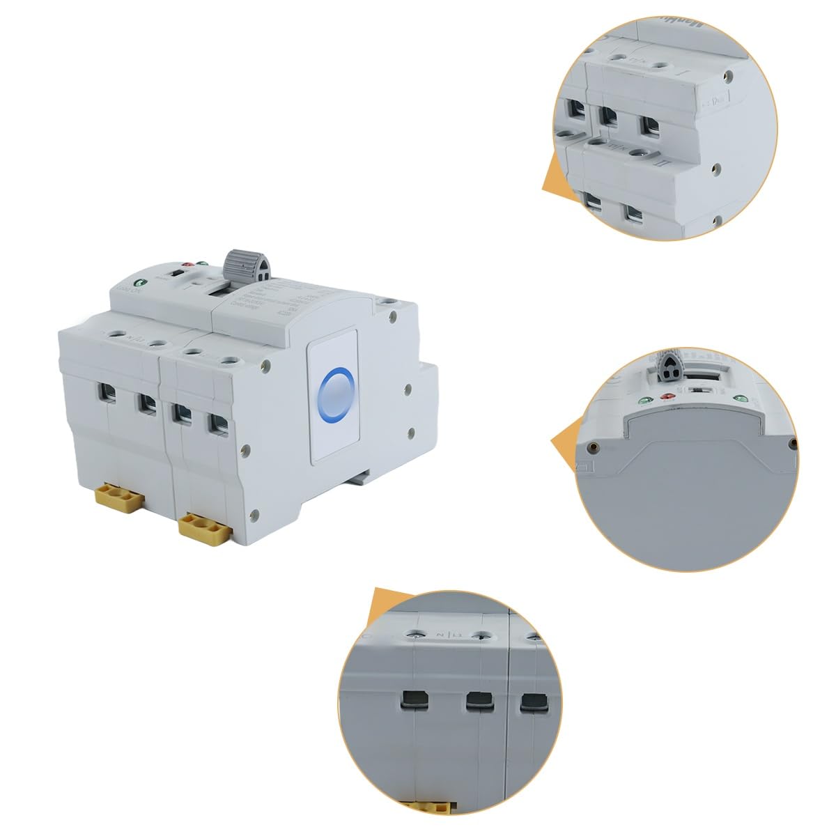 Interruptor de transferencia automático, MES1-63NS/4P, 400 V, 63 A, 4 polos, interruptor de transferencia de potencia dual para uso doméstico