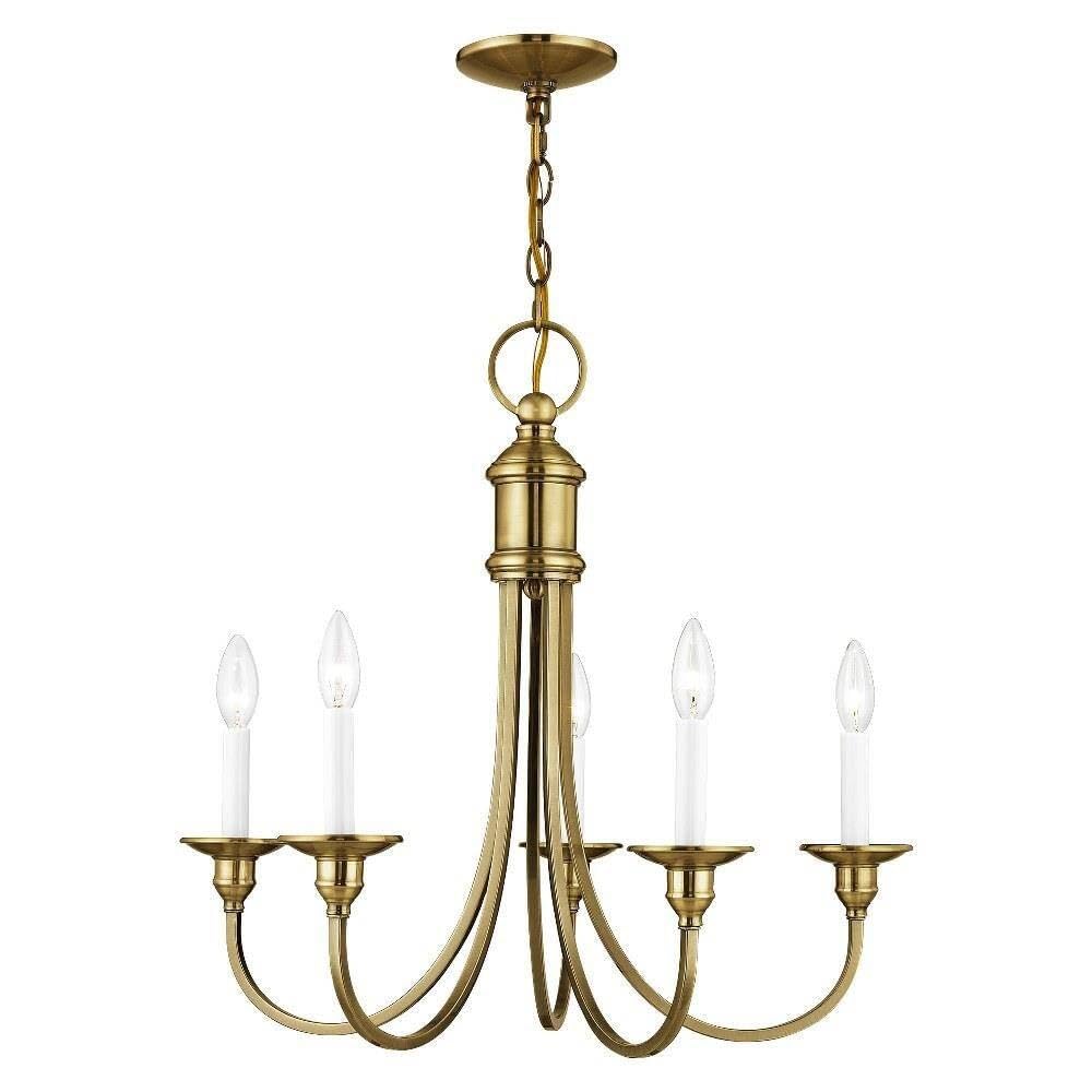 Livex Lighting 5145-01 Cranford 5-Light Chandelier, Antique Brass