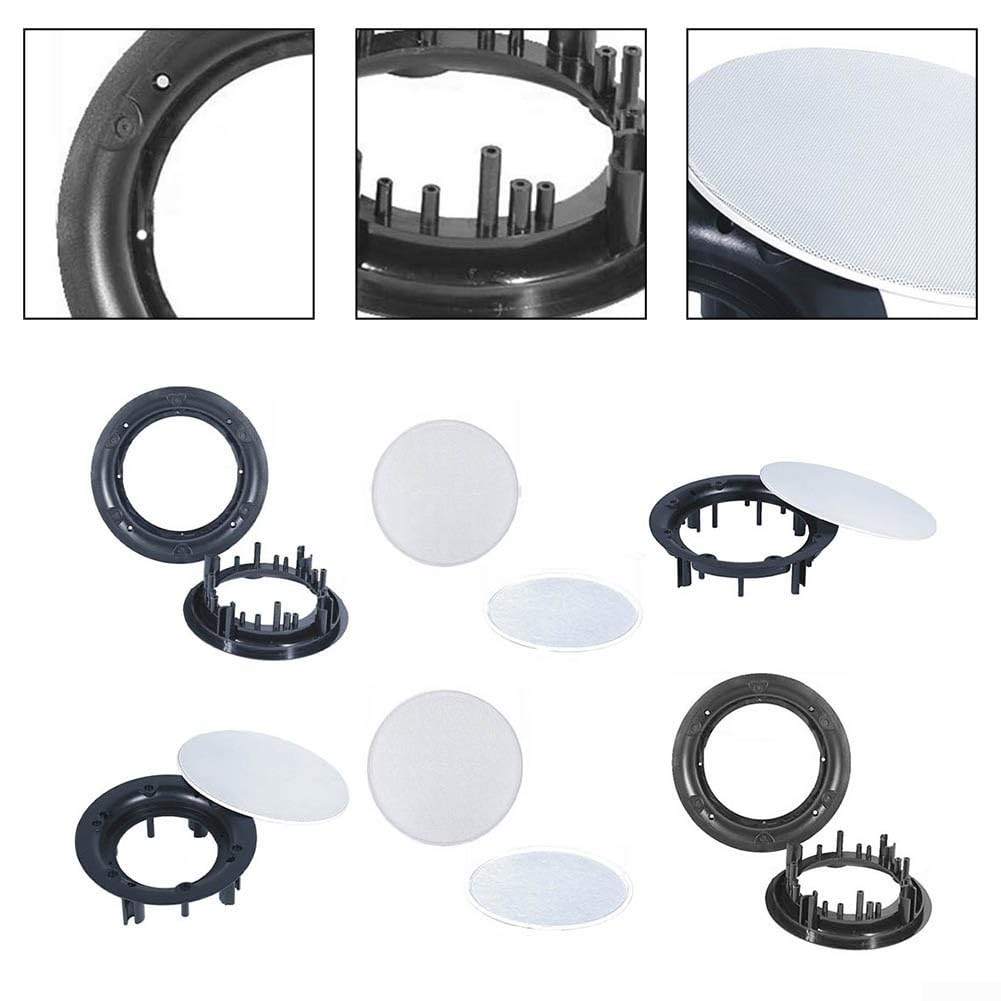 Lautsprechergitter-Abdeckung, Deckengitter, runder Subwoofer-Schutz, eingebettete Deckenbasis, Staubschutz (10,2 cm 1 Set)