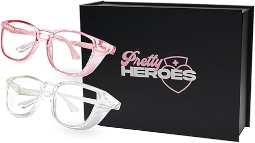 Miniatura 1 de Gafas de seguridad anti luz azul, gafas de seguridad antivaho para mujer, elegantes gafas protectoras, paquete de 2 con limpiador de tela, flexibles