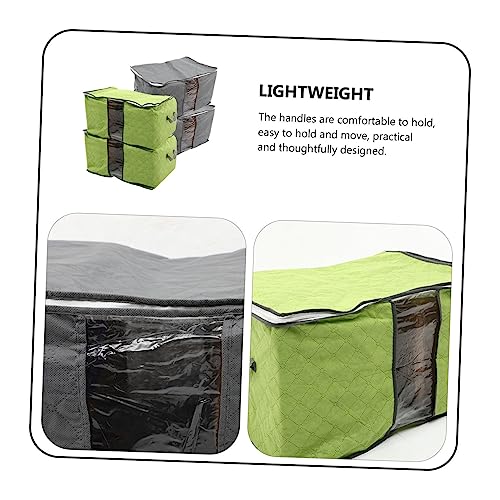 Garneck 4pcs Clothing Storage Bag Blanket Storage Bag Versatile Large Garment for Bedding Organizers4
