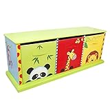 Fantasy Fields - Sunny Safari Animals Thematic 3 Drawer Cubby | Imagination Inspiring Hand Crafted & Hand Painted Details Non-Toxic, Lead Free Water-based Paint
