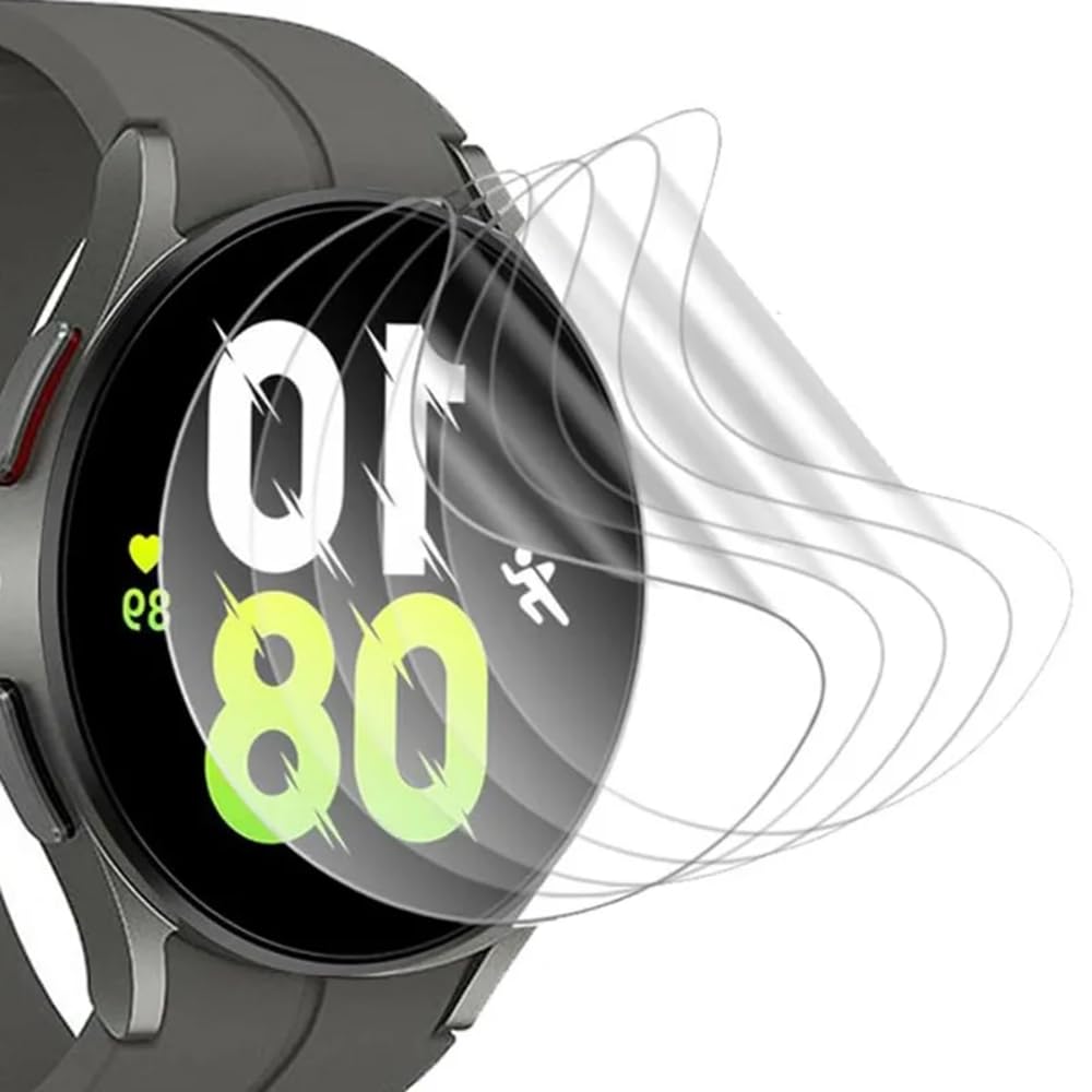 5pcs Hydrogelfolie Displayschutz für Samsung Galaxy Watch7 Watch 7 44mm Flexibel HD Clear Bildschirmschutz TPU [Berührungsempfindlich] [Blasenfrei] Einfache Installation Kit