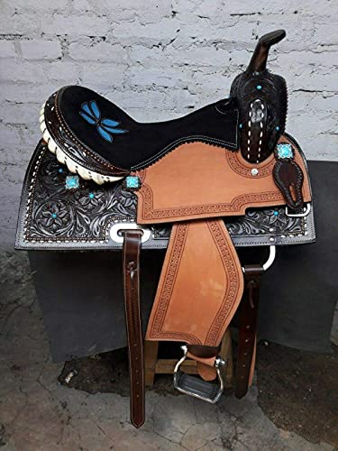 Equestrian Universe Western Barrel Racing Sella con Headsatll e Brestcollar