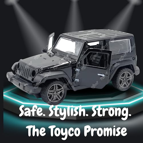 Image of toyco Alloy Metal SUV Toy Car for Kids | Pull Back Unbreakable Small Toy Cars | Openable Doors, Smooth & Shiny Edges |1:36 Scale | Gift Toys for Boys and Girls Age 3+ | (Multicolor)