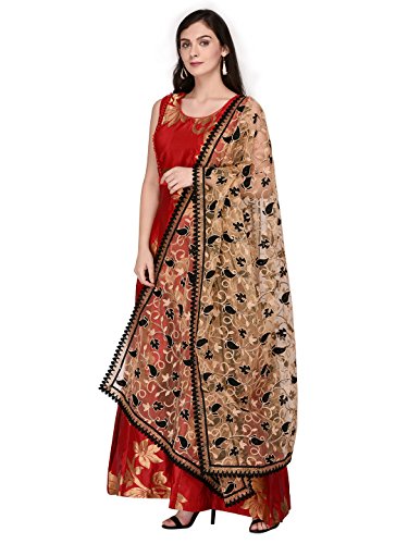 Woman's Net Dupatta with Embroidery.4