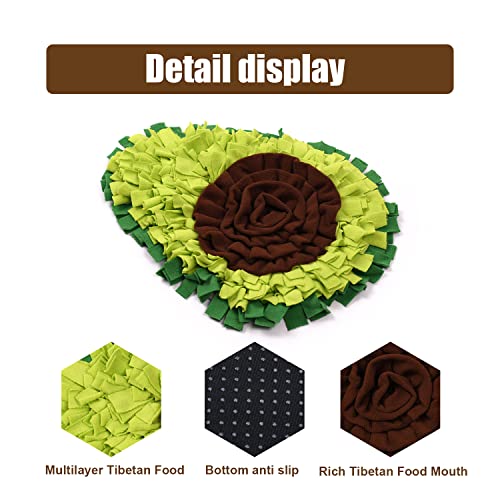 xyuayamz Schnüffelteppich Hund Futtermatte Schnüffeldecke Hundespielmatte - Hundematte Snuffle Pad in Avocado Faltbares Pet Sniffing Mat Trainingsmatte, für Haustier Hunde Katzen (Grün, 1 Stück)