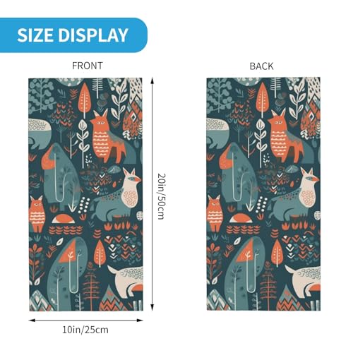 Neck Gaiter Face Mask UV Protector Scarf Breathable Windproof Face Cover Scandinavian Animals Balaclava Summer Cooling Gator Cover Seamless Bandana Head Wrap for Men Women3