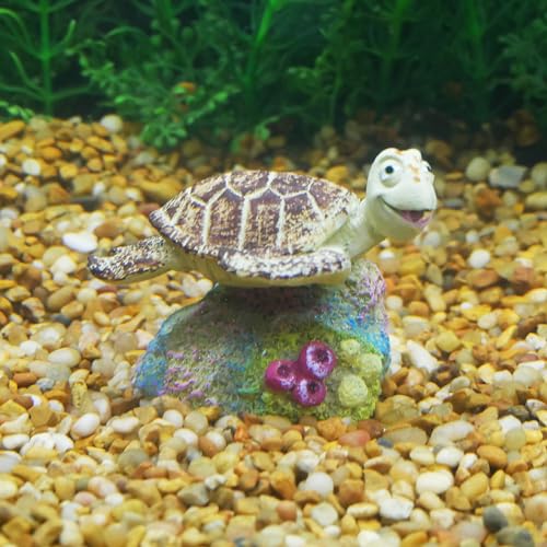 Image of Penn-Plax Finding Nemo Resin Ornament Aquarium Decor, Crush, 3 inch x 2.5 inch x 2.5 inch