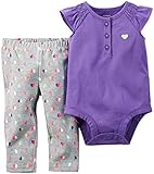 Carter's Girls' 2 Piece Set 121g442, Vintage Plum, 3 Months