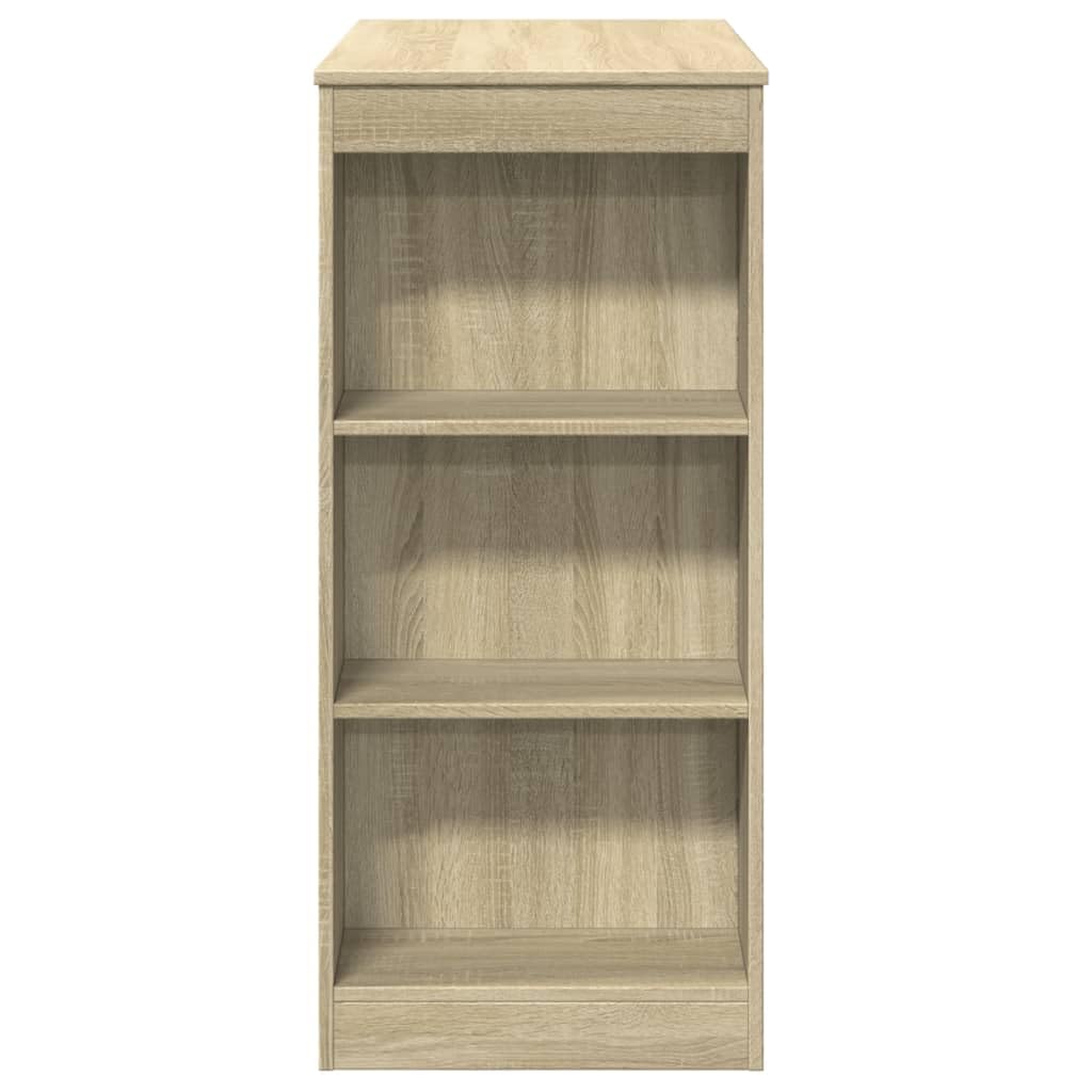 Bartisch Mit Regal Sonoma-Eiche 95x47x103,5 cm Holzwerkstoff | 3 Fächer Barregal, Pflegeleicht, Feuchtes Tuch Reinigung, Stabil Und Langlebig