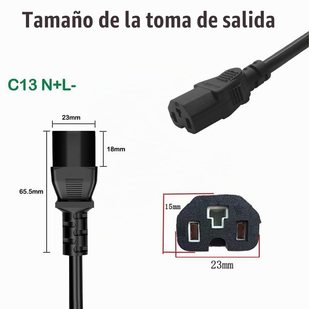 QDD Cargador 54.6V 10A Batería Li-ION 48V Salida Conector C13 Scooter, Cargador de Coche Eléctrico Utilizado para Batería Lipo Lipo 13S 48V