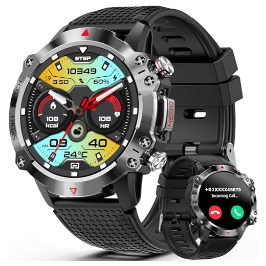 GedFong Reloj Inteligente Hombre, 450mAh Smartwatch con Llamadas, IP67 Impermeable 1.39" Reloj Deportivo con 100 Modos Deportivos, Podómetro, Monitoreo de Ritmo Cardíaco, para Android e iOS
