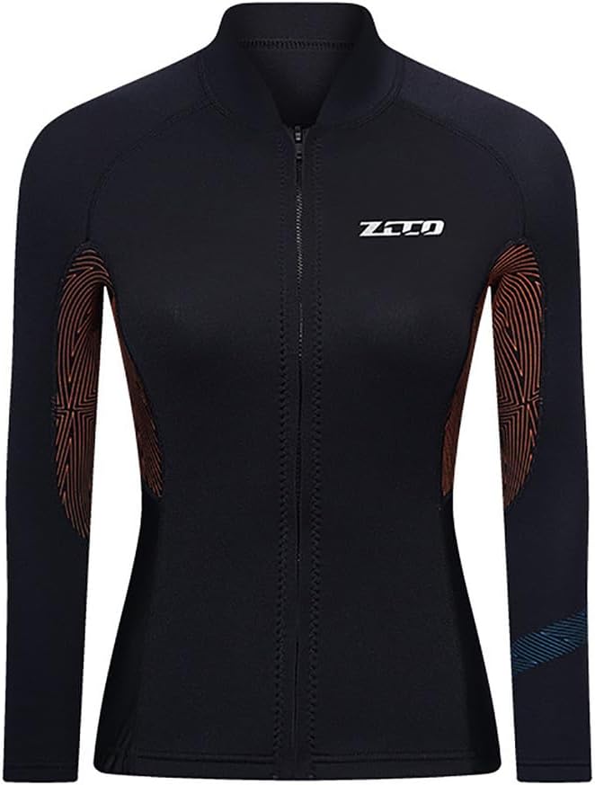 WYYHAA 1.5MM Wetsuit Top for Men, Women, Ultra Stretchy & Warmth Neoprene Diving Jacket Long Sleeve Wetsuit Jacket for Snorkeling Surfing Kayaking Canoeing