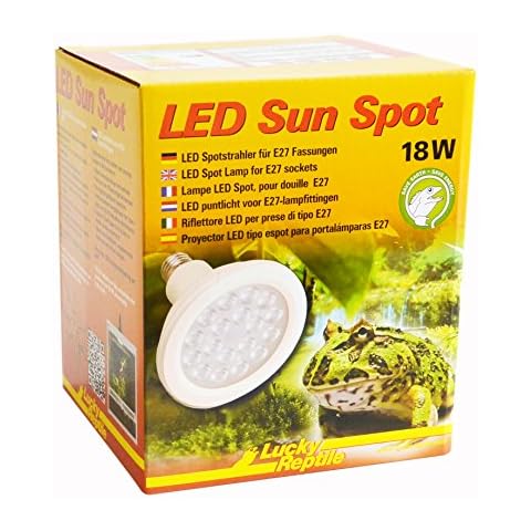 Lucky Reptile LED Sun Spot 18 Watt - LED Lampe für E27 Fassungen - Terrarium Lampe mit beeindruckender Lichtleistung - Lampe für Terrarien - Terrarium Beleuchtung 1 Stück Cover