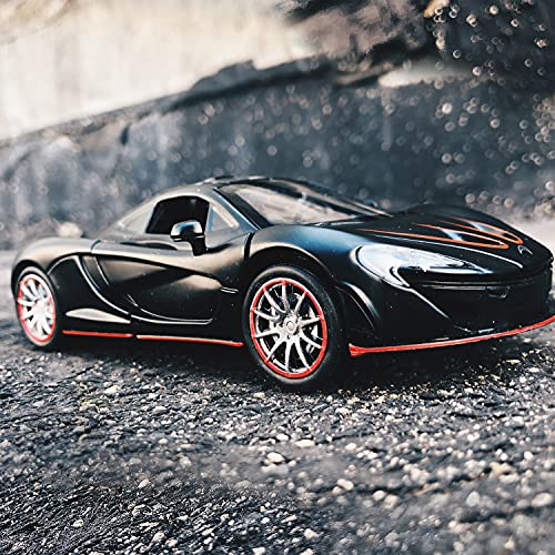 Image of Metal Pull Back Diecast Car 1:32 Mclaren P1 Pull Back Car Model With Sound Light Boys Gifts Toys For Kids?Pack Of 1?,Multicolor