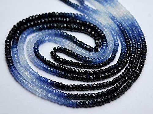 Saphir bleu naturel en fil de perles fines pour un bijou porteur de sens