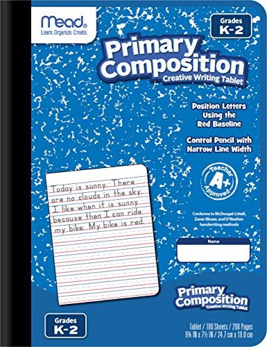 Mead-Primary-Composition-Notebook-K-2-6-Pack-Primary-Ruled-Composition-Book-Color-May-Vary-Grades-K-2-Writing-Dotted-Lined-Notebook-100-Sheets-200-Pages-489902ELG
