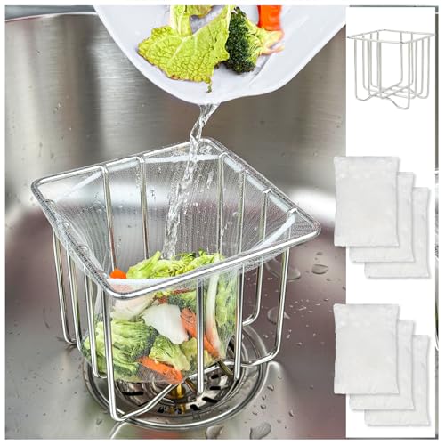 Colador para fregadero con cesta y 300 bolsas filtrantes