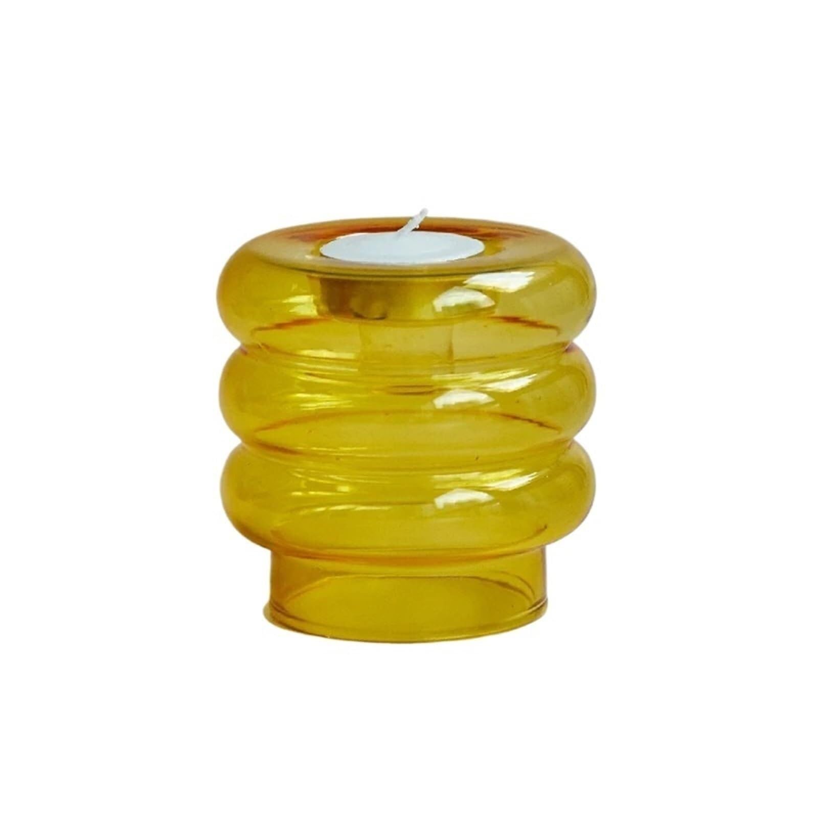 Candle Holders Candlestick Stand Taper Holders Tealight Candles For Home Decor Wedding Decoration Party Vase Table Centerpiece(Yellow)