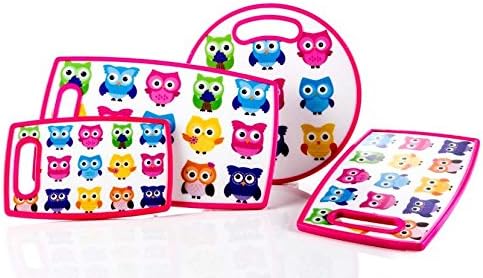Evviva: Set of 4 Owl-Decorated Cutting Boards [ Italian Import ]