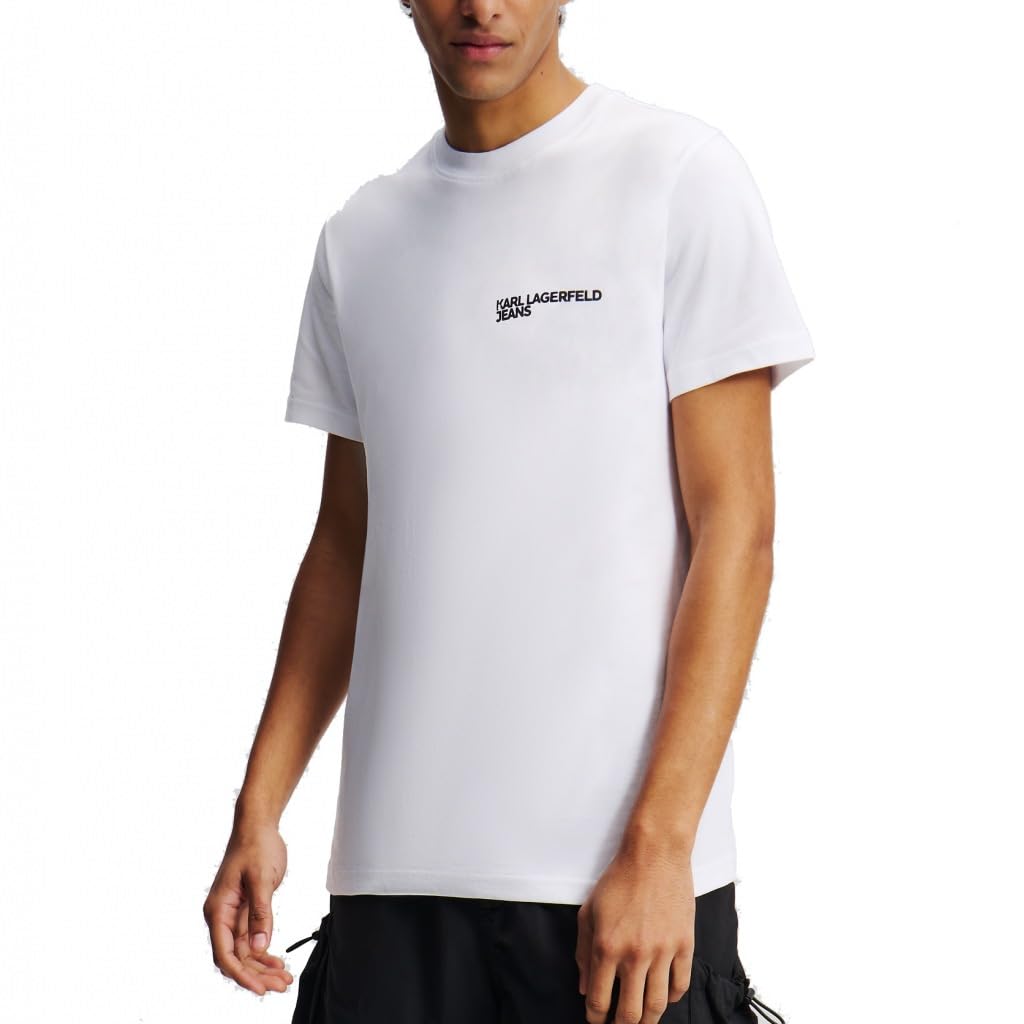 Karl Lagerfeld Jeans Herren Weiß Slim Short Sleeve T-Shirt
