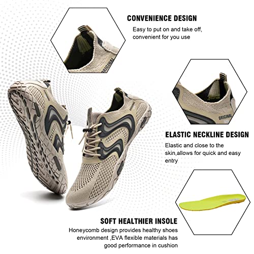 Image of YALOX Water Shoes Men's Women's Swim Shoes Outdoor Beach Barefoot Quick-Dry Aqua Pool Socks Swimming Yoga Surfing Exercise