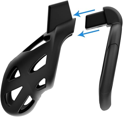 Miniatura 5 de Romi Dispositivo de castidad masculina, jaula para pene con bloqueo de castidad para ejercicio de pene con anillos de 3 tamaños y bloqueo invisible