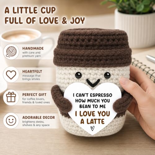 Image of Crochet Toys, Handmade Coffee Cup Crochet Doll,