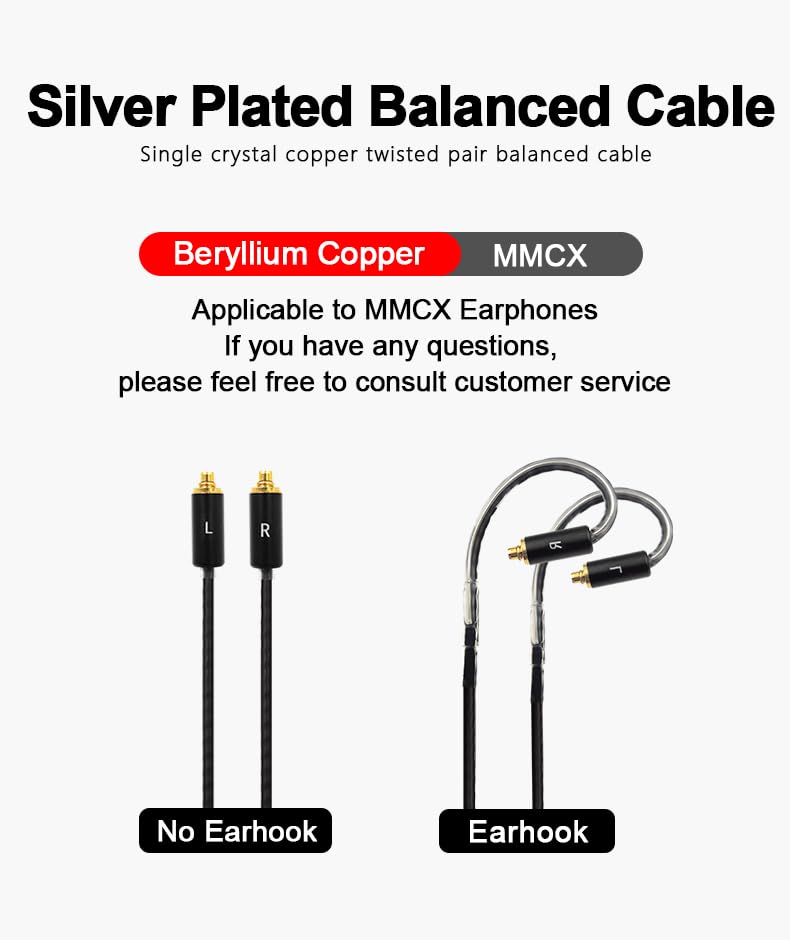 Amazon.com: Earmax MMCX to 2.5mm 3.5mm 4.4mm 6N OCC Balanced Cable