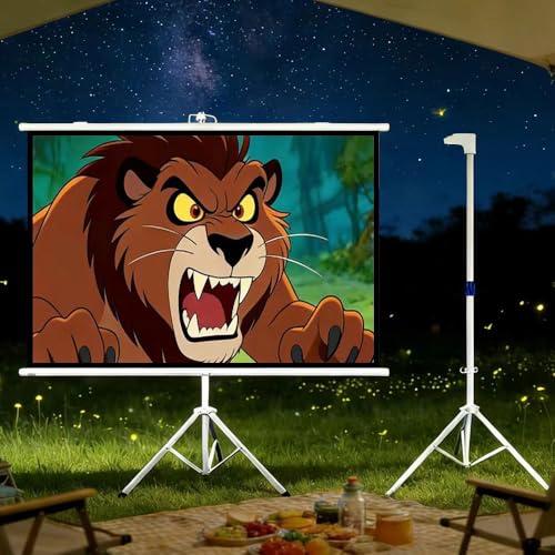 Pantalla portátil proyector 72 pulg 4:3 con trípode