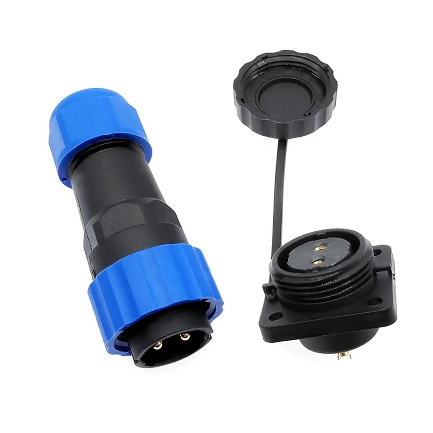 10PCS SP20 Straight Waterproof Connector Flange Socket 2/3/4/5/6/7/8/9/10/12/14Pin IP68 Cable Connector(4 pin)