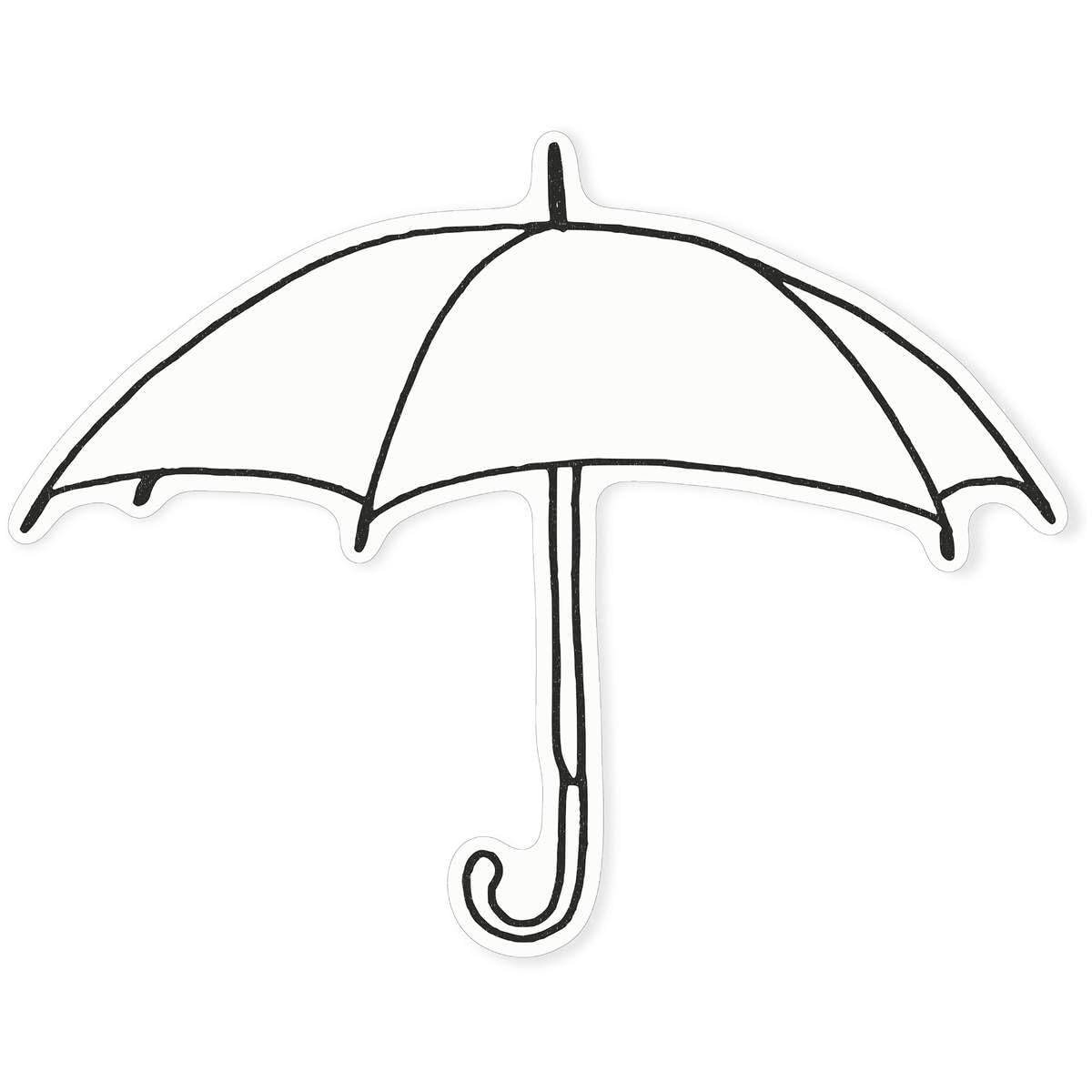 Azeeda Large 460mm 'Umbrella' Clear Static Window Cling Sticker/Decal (Black) (WC00043410)