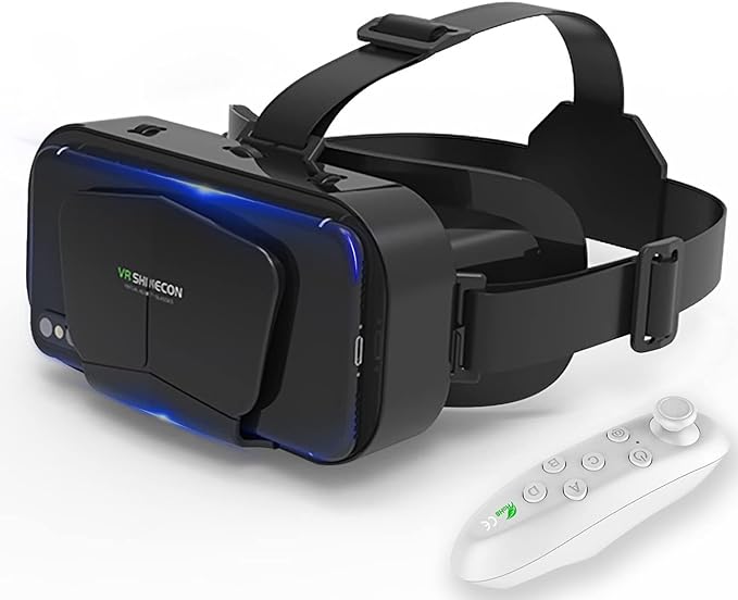 VR Brille Für Smartphones Mit Fernbedienung - 3D Virtual Reality Headset Kompatibel Mit IPhone & Android 4,7-7 Zoll
