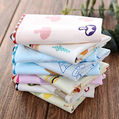 Image of Little Boo Muslin Face Hankies /Towels for Newborn Baby Extra Soft Reusable Napkins for Infants Toddlers /Kids (Pack of 5) Multicolor