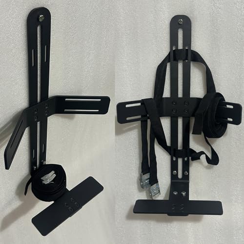 Image of 5 Gallon Drink Cooler Holder, Water Cooler Mount Rack, Metal Bucket Rack for UTV, Mower, RV, Truck, Cart, Landscape Trailer(Black)