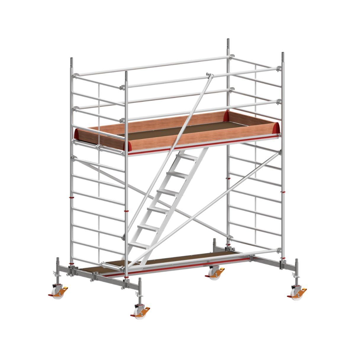 Hymer Treppen-Fahrgerüst mit Fahrtraversen 2,95x1,50m, Reichhöhe 4,6 m