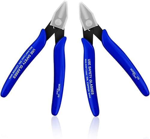 Jorklife Zangen Elektrischer Draht Kabelschneider Schneiden Seite Flush Schneidemesser Diagonalschneider (2 STÜCKE, Blau) Cover